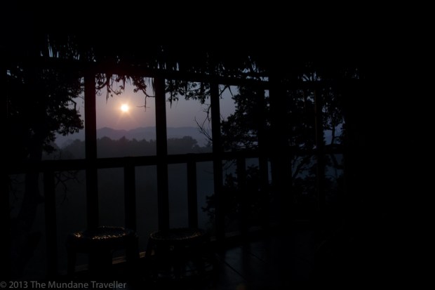 Full Moon in the jungle of Laos - View from a treehouse 1
