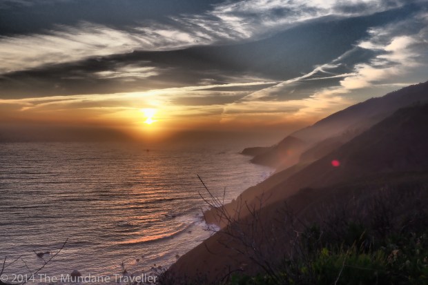 Sunset on Highway One. Olympus OMD EM-1, 12-40 / 2.8 (Dramatic Filter)
